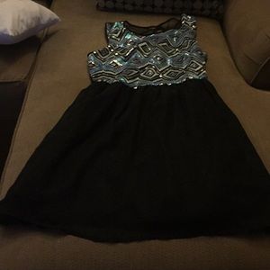 Knee length evening dress